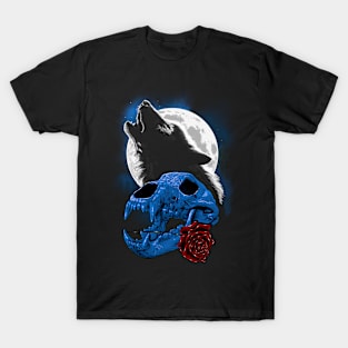 Wolf howling under the moon T-Shirt